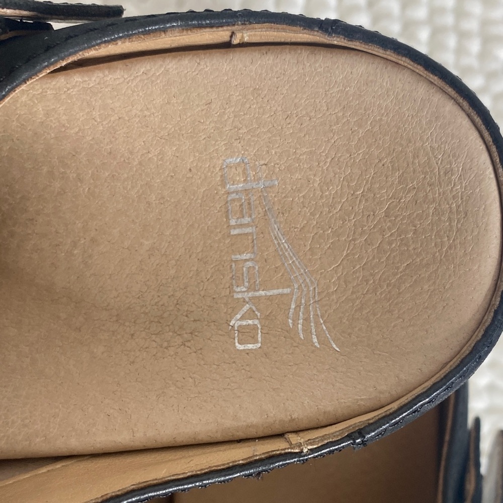 Dansko Black Suede Mules with Side Buckle - Picture 4 of 8